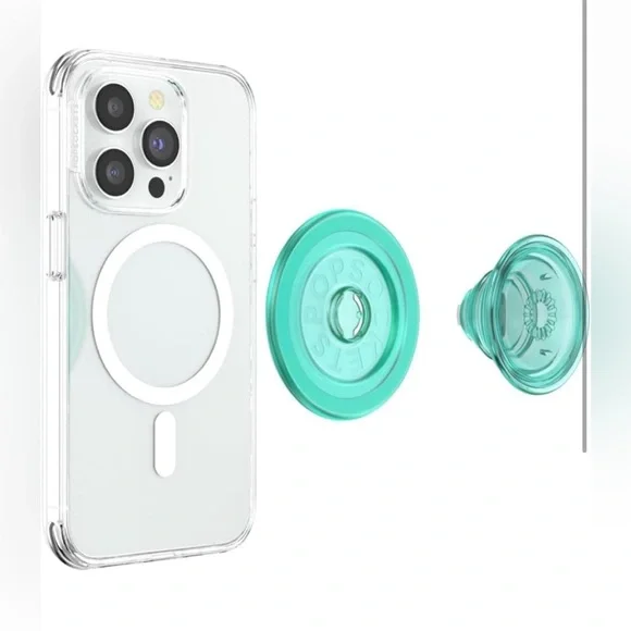 PopSockets Phone Grip Compatible with MagSafe - Translucent Mint NWT - Picture 4 of 9
